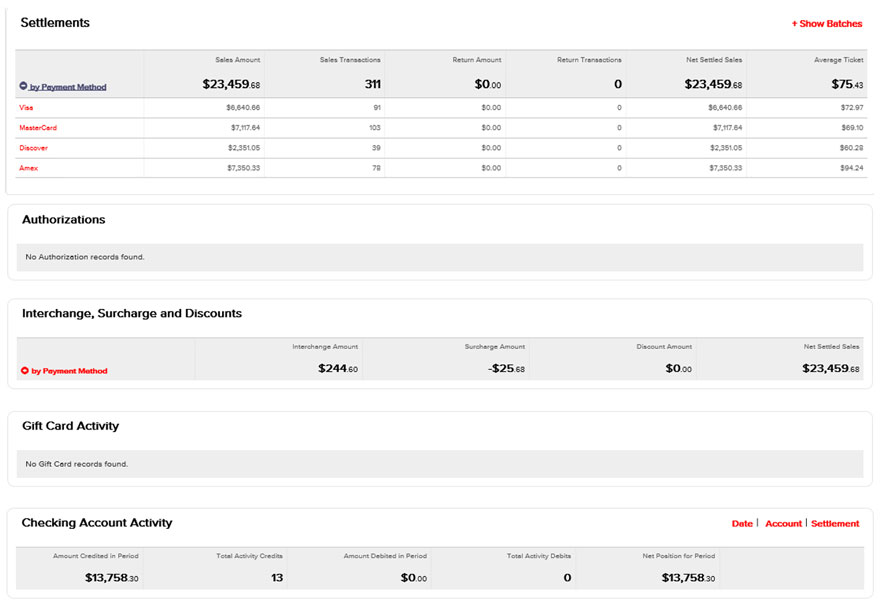 bank reconciliation payment activity with ReyPAY