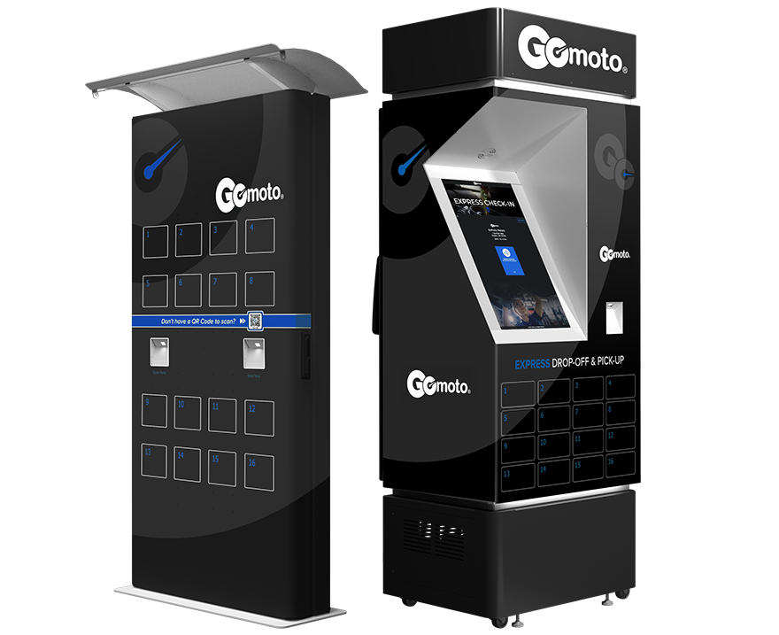 Two GoMoto kiosks